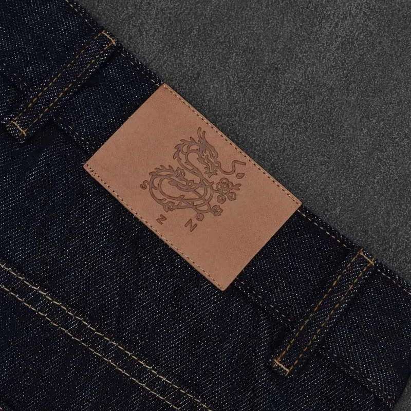 black jeans Harajuku hip hop Fromszn raw baggy jeans Y2K embroidery retro art font unisex woven washed patchwork wide leg pants