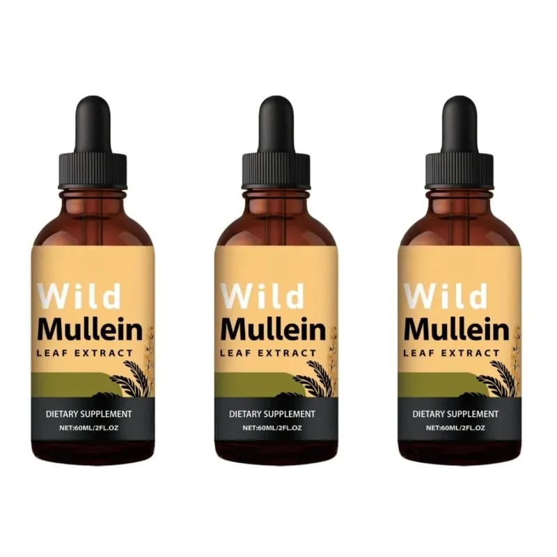 Mullein Drops with Ginger & Lemon for Lung Cleanse and Detox Mullein Leaf Extract for Respiratory Lung Health Detox for Smokers