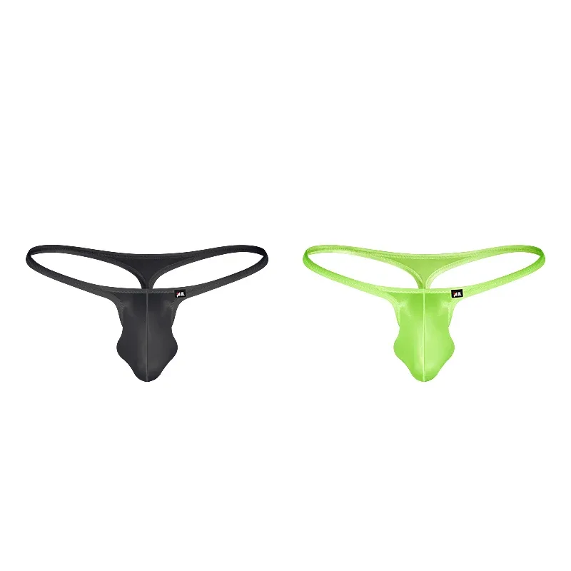 Men's Underwear Japanese Style Ultra-Thin Ice Silk Thong Low Waist Elastic Comfortable T-Back
