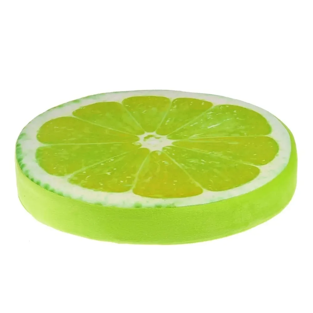 Creative Round Fruit Pillow Fruit Slice Print Simulation Throw Pillow Stuffed Inner Plush Fabric Plush Pillow Office Rest