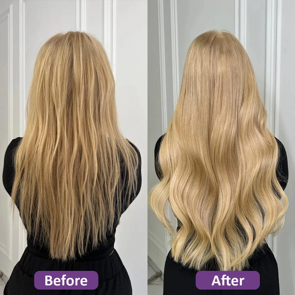 Echthaar-Extensions, Tape-Ins Nr. 613, blond, Tape-In-Haarverlängerungen, Echthaarfarbe, gebleichtes Blondes, Hauteinschlagfaden, nahtloses Tape-Ins