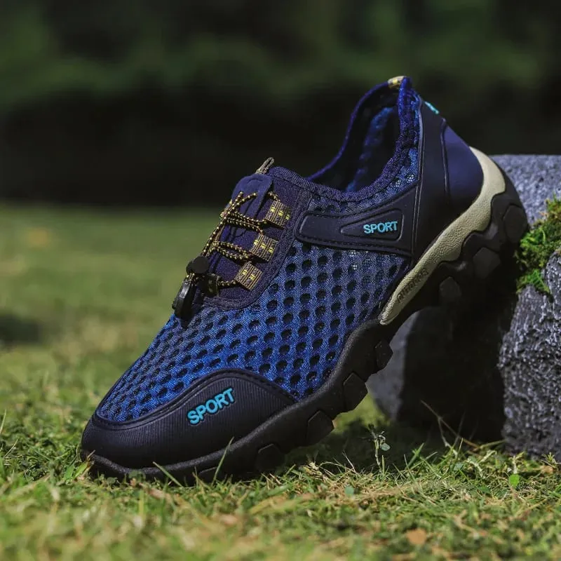 Men Casual Footwear Spring Summer Breathable Mesh Sneakers Outdoor Beach Swim Walking Shoes Lightweight Sport Running Shoes