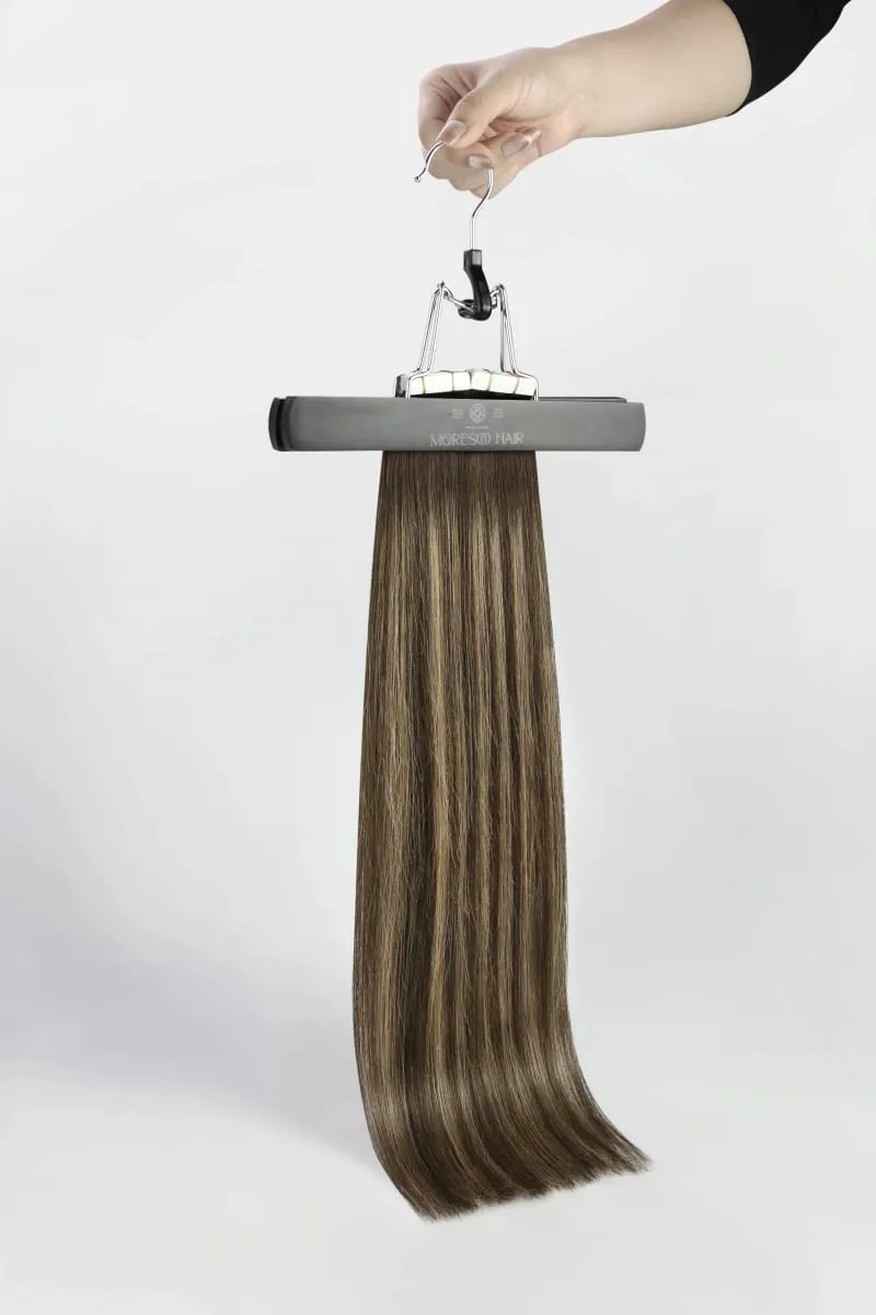 Moresoo Tape in Hair Extensions Real Human Hair 12-24in 30G&50G Double Sided Tape PU Skin Weft Tape in Hair Extensions Straight