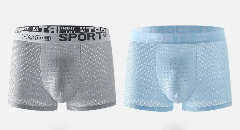 4pcs Summer Mesh Men Boxer Underwear Quick Dry Panties Man Boxer-briefs Breathable XL XXL 3XL 4XL Male Shorts Mens Undershorts