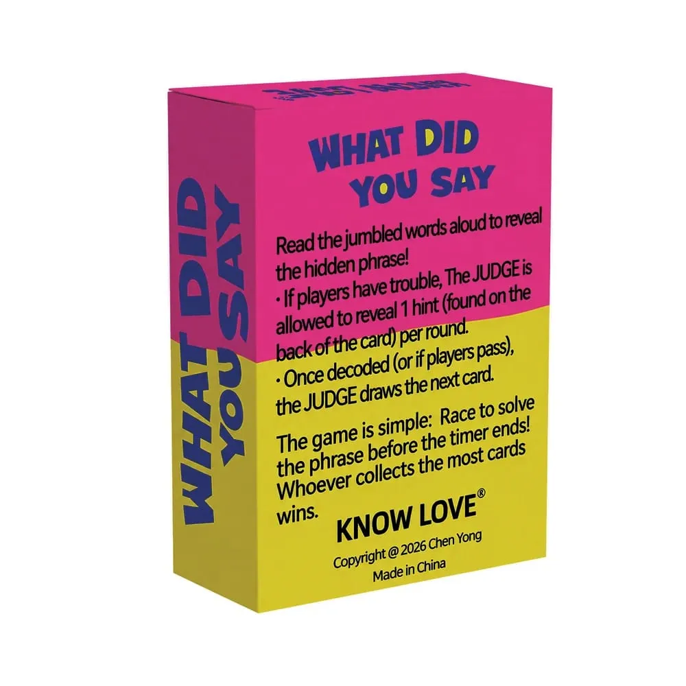 Card Games Decode Funny Nonsense Family Party Games Great for Travel and Camping Teams Ice-Breaking Games Night Holiday Gifts