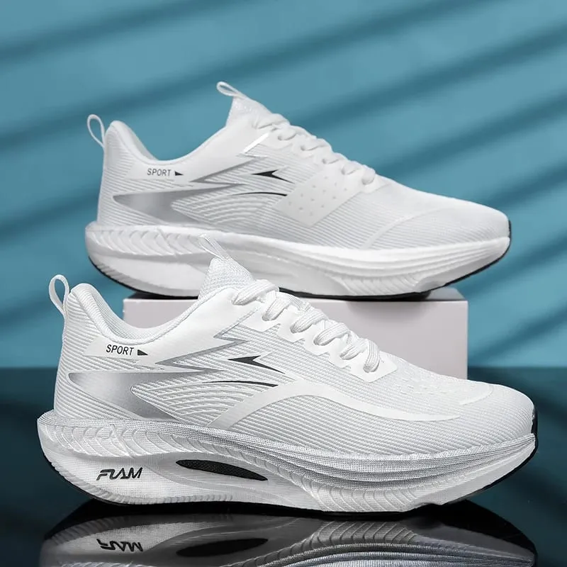 Marathon Men Sports Running Shoes Women's Carbon Board Air Cushion Breathable Athletic Lightweight Comfortable Nonskid Sneakers