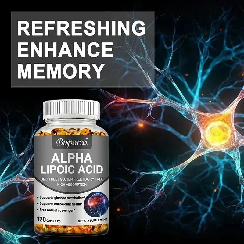 Alpha Lipoic Acid 600mg - Powerful Antioxidants Skin Care Protecting Liver Brain and Nerve Health Energy Metabolism