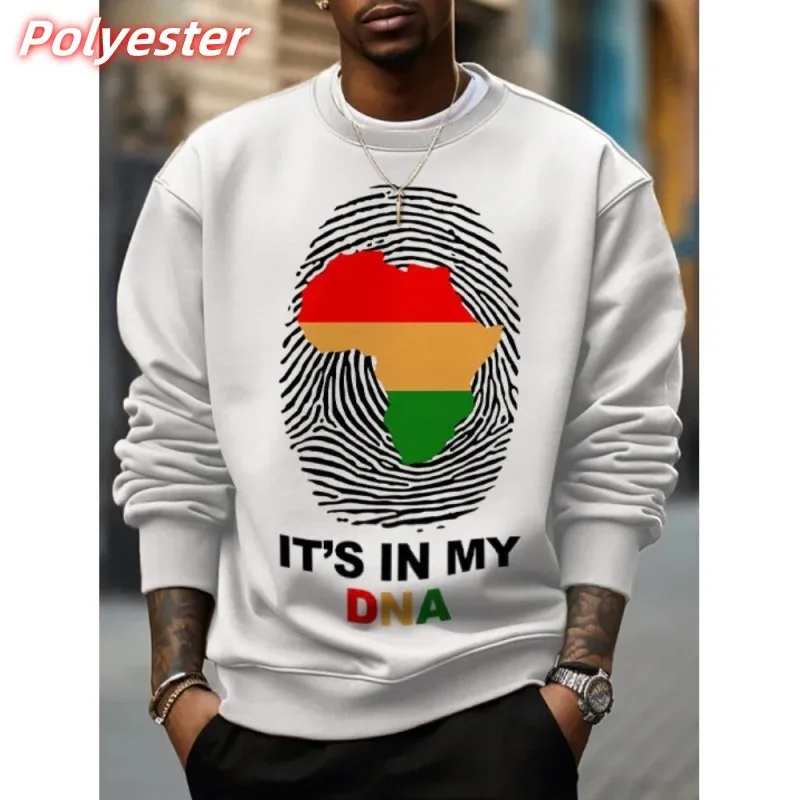 3D Printed Retro Africa Ethnic Hoodie For Men Cool Colorful Pattern Sweatshirt Casual Long Sleeves Pullovers Round Neck Hoodies