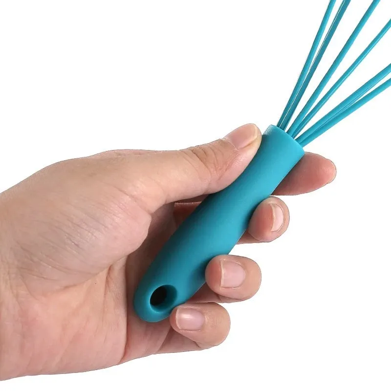6-inch Mini Children's Silicone Egg Beater Household Manual Cream Egg Mixer Kitchen Baking Tool