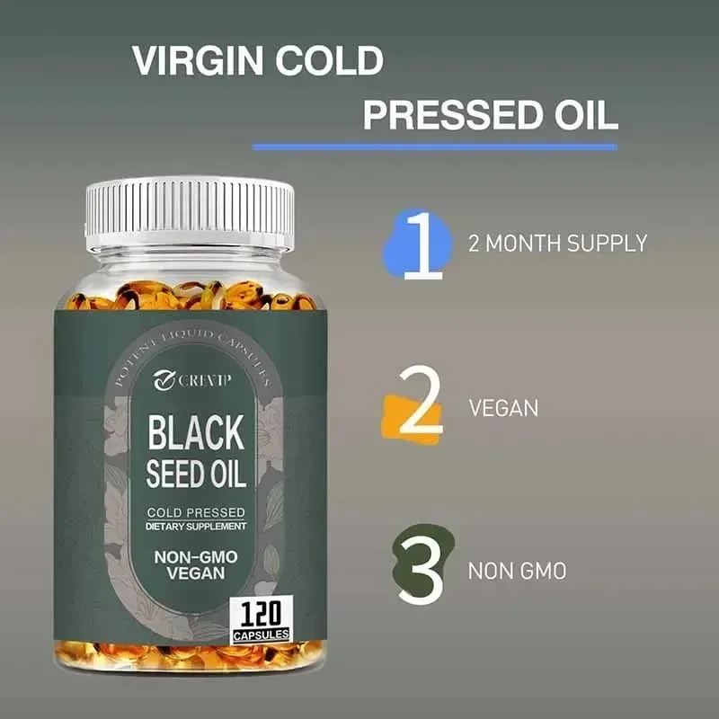 Black Seed Oil - Supports Immune Joint and Skin Health Provides Nutrition Healthy Aging Antioxidant Enhances Energy