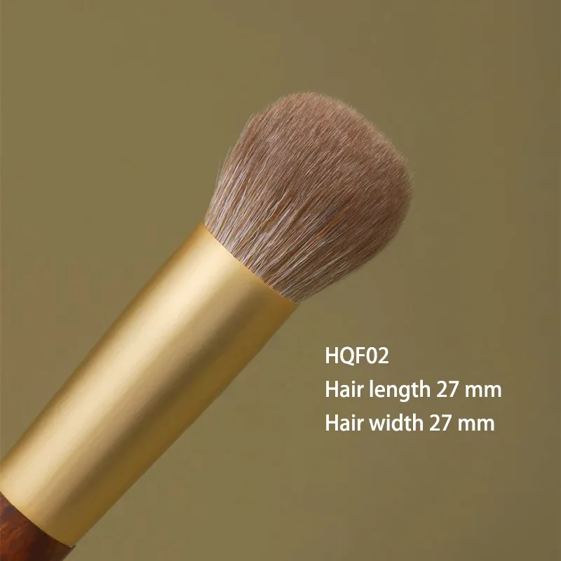 Weasel Goat Hair Foundation Liquid Blush Brush Professional Hand Crafted Makeup Brushes 1PC Short Rosewood Handle Make Up Brush