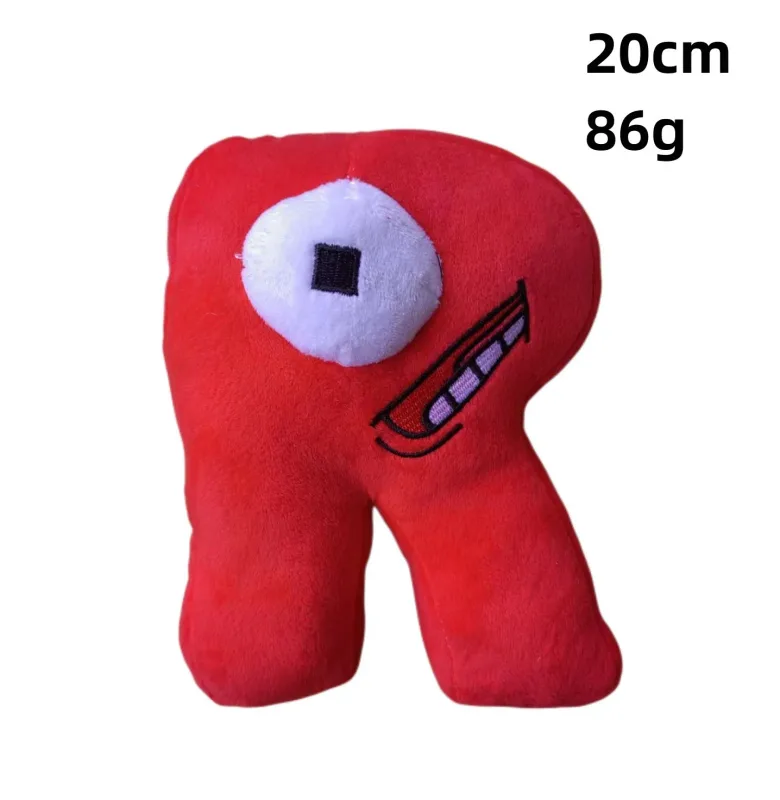 26 English Alphabet Lore 0-9 Number Plush Toy Anime Doll Kawaii Children's Enlightenment Montessori Plush Toy Doll Birthday Gift