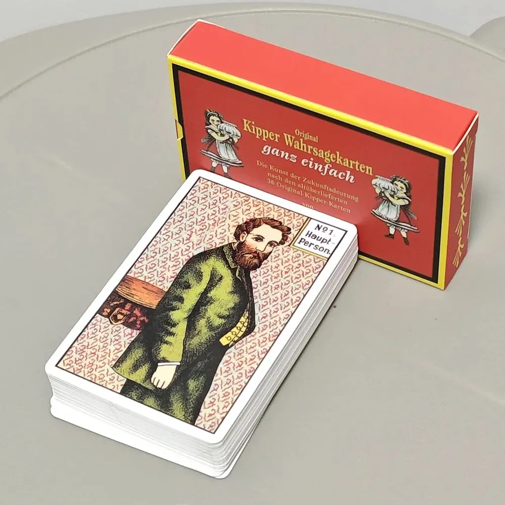 Kipper Wahrsagekarten Cards-36Pcs Vintage German Biedermeier Style Oracle Cards for Fortune Telling & Divination German Version