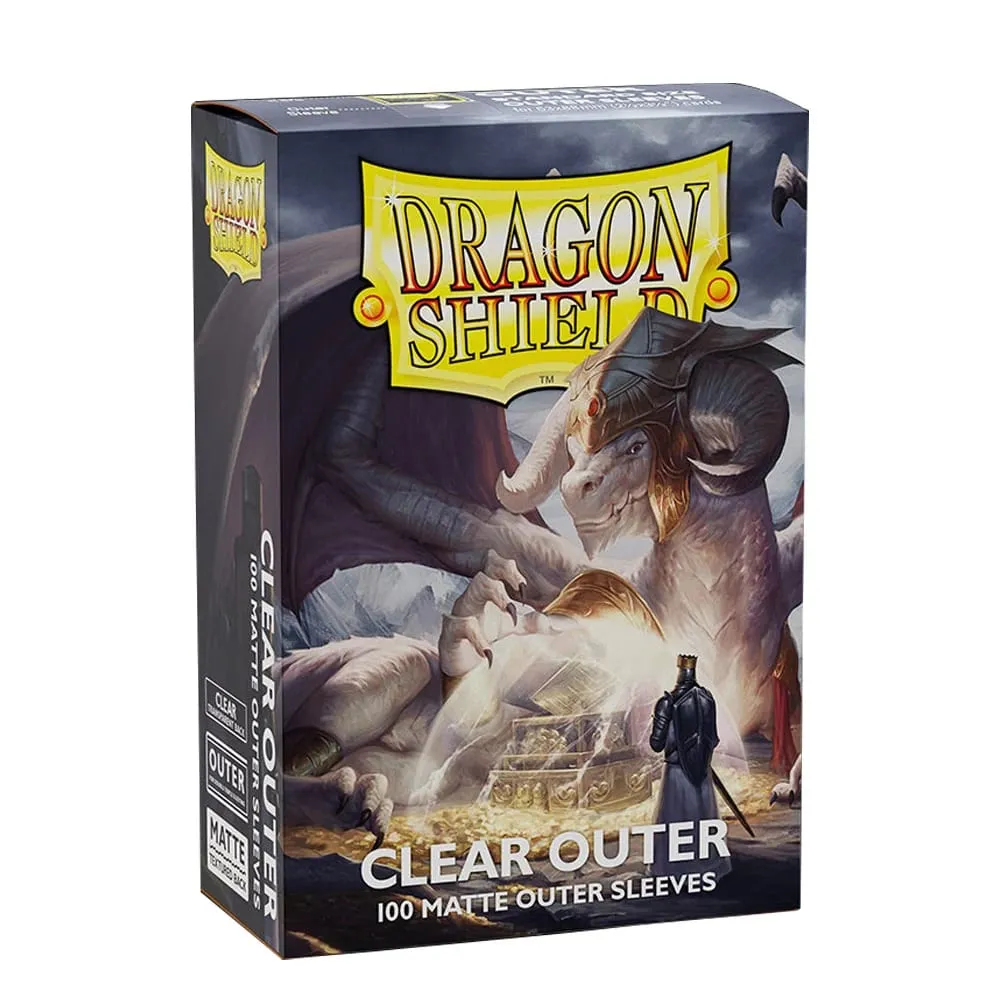 100ct Clear Outer Dragon Shield Card Sleeves Matte Clear TCG Standard Size Sleeve TCG Card Protector MGT/PTCG/FAB Covers