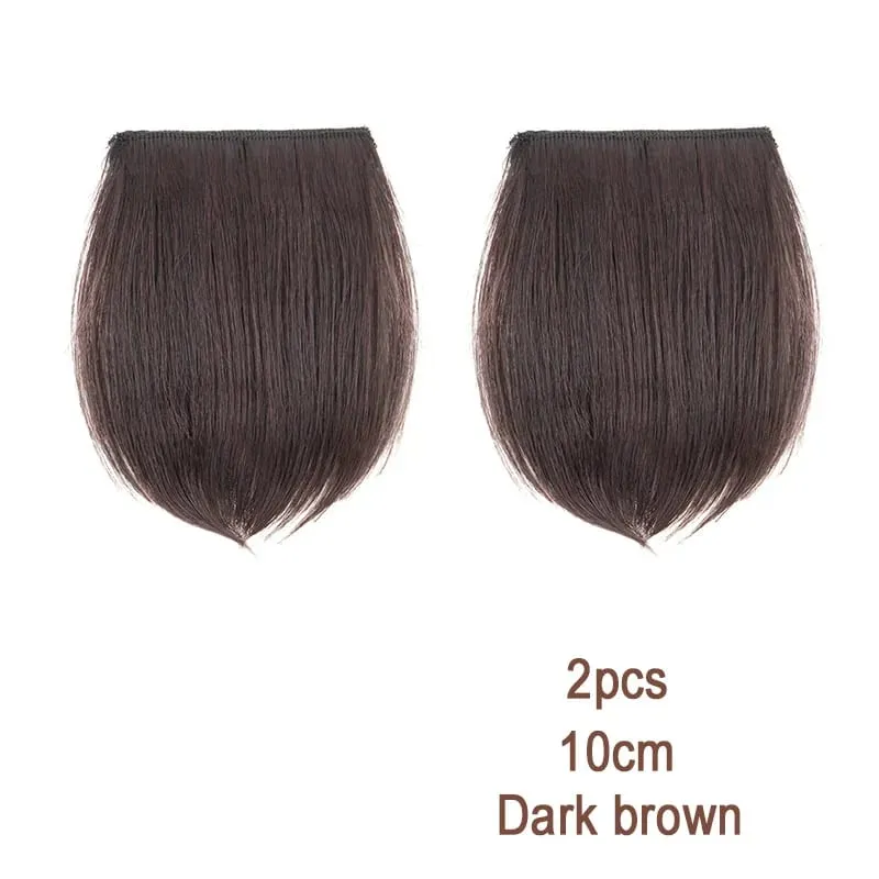 2pcs/Set Synthetic Hair Pads Hair Extensions Invisible Hairpieces for Hair Volume Increase Top Replacement Wig Accessories