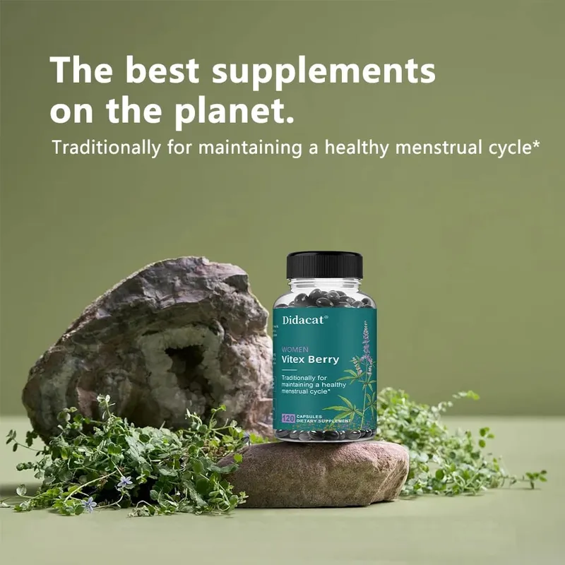 Vitex Berry Vegan Capsules - Hormone Balance for Women Organic Vitex Chasteberry Extract (1000 mg) Vegan Non-GMO