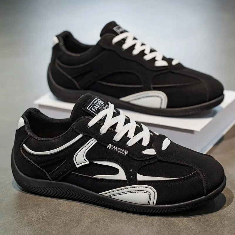 Retro Casual Sneakers for Men | Classic Low-Top Trainers with Contrast Stitching