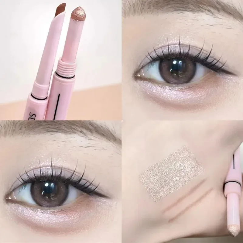 Double-end Lying Silkworm Eyeliner Pencil Glitter Matte Aegyo Sal Pen Brightening Cream Highlight Shadow Pen Contour Eye Makeup