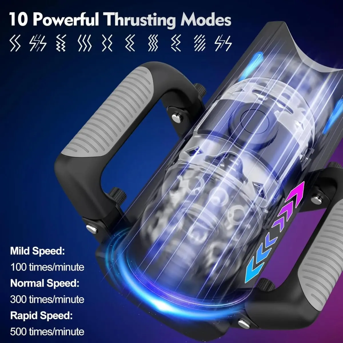 Automatic Handle Masturbator 6-Segment Fixed-point Telescopic Male One-Key Burst Masturbation Cup Trainer Sex Toy for Men