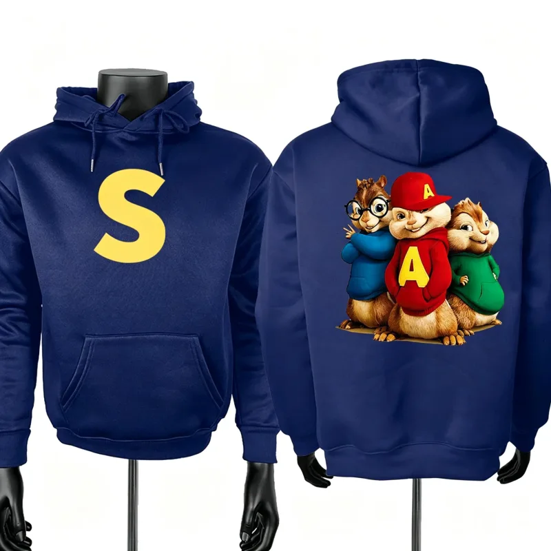 Alvin and The Chipmunks 2026 Fashion Unisex Casual Sportswear Men's Hoody Alvin Chipmunk Halloween Costume Women's Pullover Tops