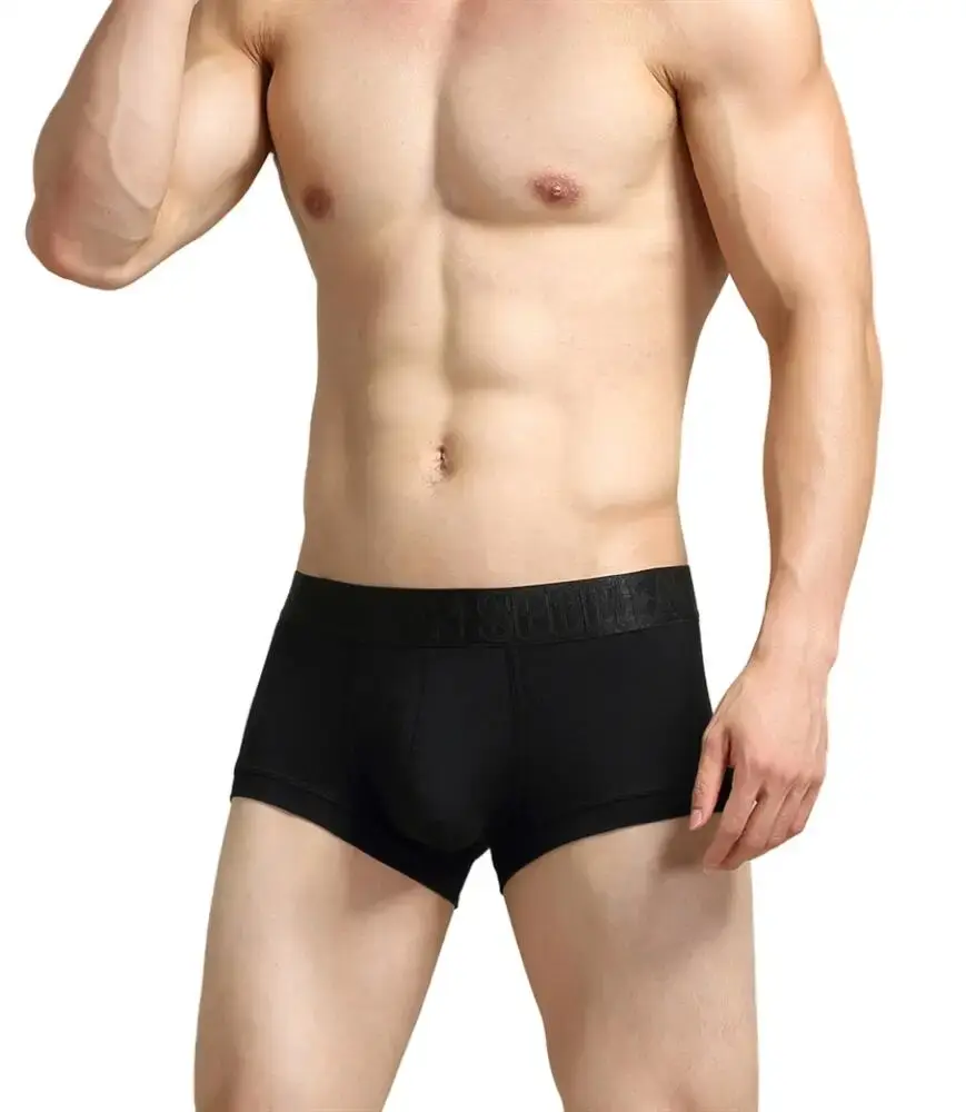 Heren boxershorts van ademend katoen, U-bolle buidel, lage taille, zacht stretchondergoed voor dagelijks casual en intiem gebruik