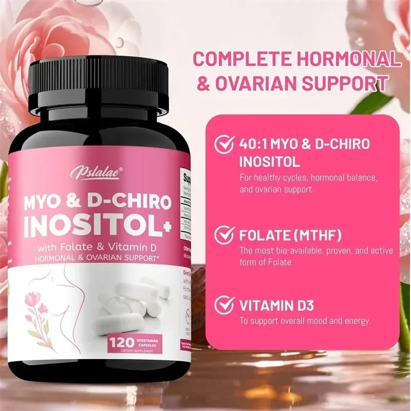 MYO & D-CHIRO INOSITOL - Rig på vitaminer understøtter kvinders sundhed og ovariefunktion forbedrer immunitetshormonbalancen