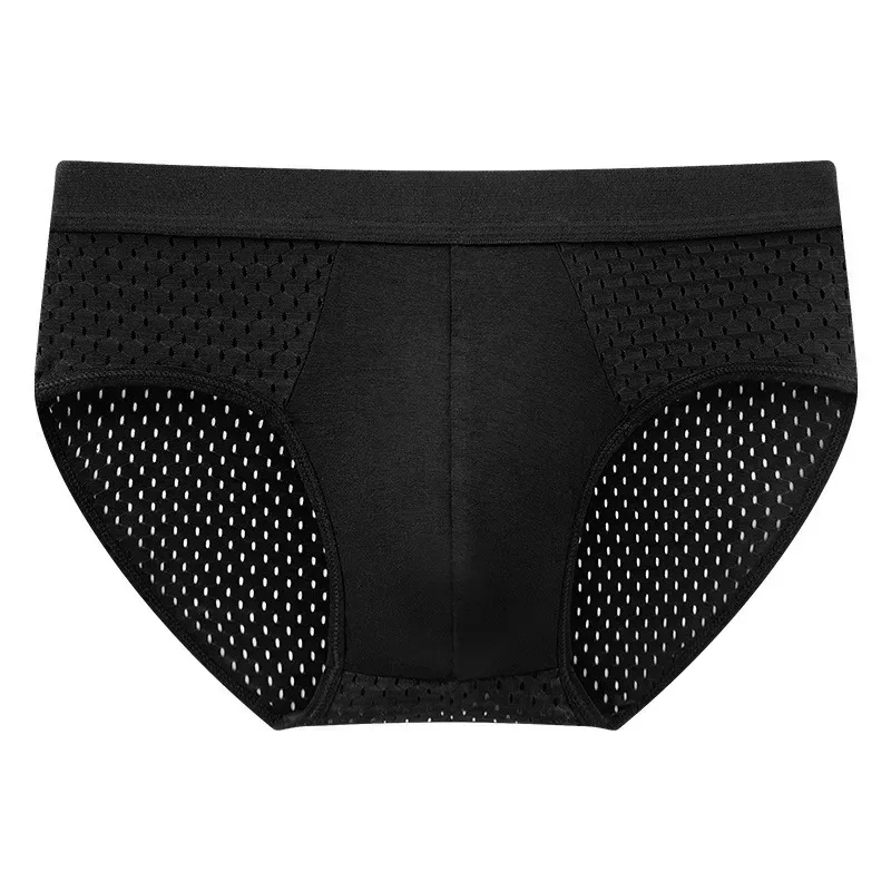 Chắc Chắn Nam Mùa Hè Băng Lụa Quần Lót Boxershorts Quần Đùi Quần Lót Thoáng Khí Sợi Carbon Tre Chống Vi Khuẩn Rỗng Quần Lót