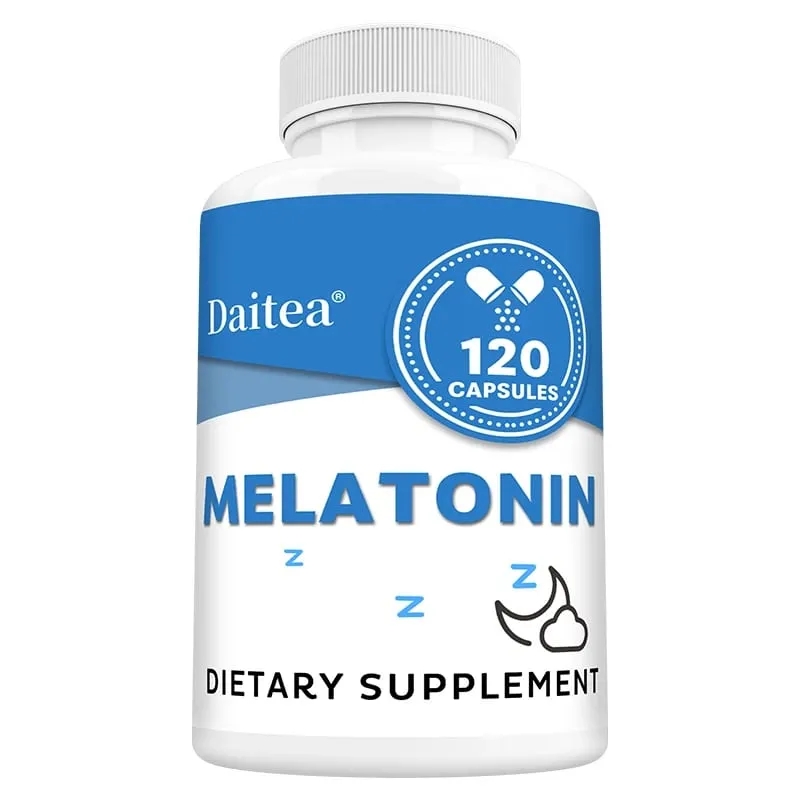 Melatonin Supplement Kapsler 5 Mg - Naturlig søvnstøtte Afslapning og ro fremmer søvnkvaliteten