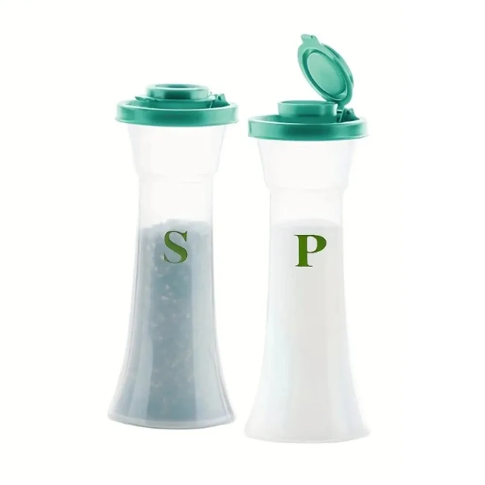2pcs Large Salt & Pepper Shaker Set with Lids - Perfect for Home Kitchen Restaurant Outdoor and Camping