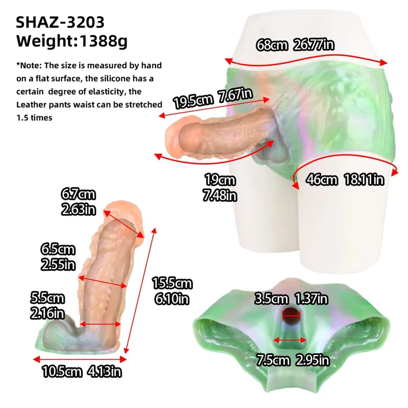 3D Horse Penis Shaped Wearable Cock Sleeve Gradient Color Skin-Friendly Liquid Silicone Adult Couple Intimate Sex Toys