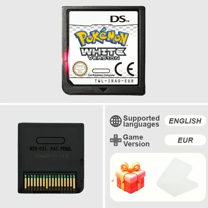 NDS Game Cartridge Pokemon Series Platinum Pearl Diamond HeartGold SoulSilver USA/EUR/FRA/ITA/NOE/AUS/ESP Version for NDS