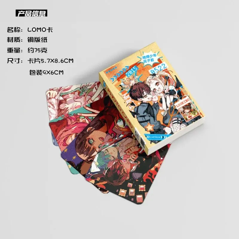 55Pcs Toilet-Bound Hanako-kun Photo Cards Hanako Yashiro Nene HD Double-sided Print Mini Postcards Fans Collection Gift
