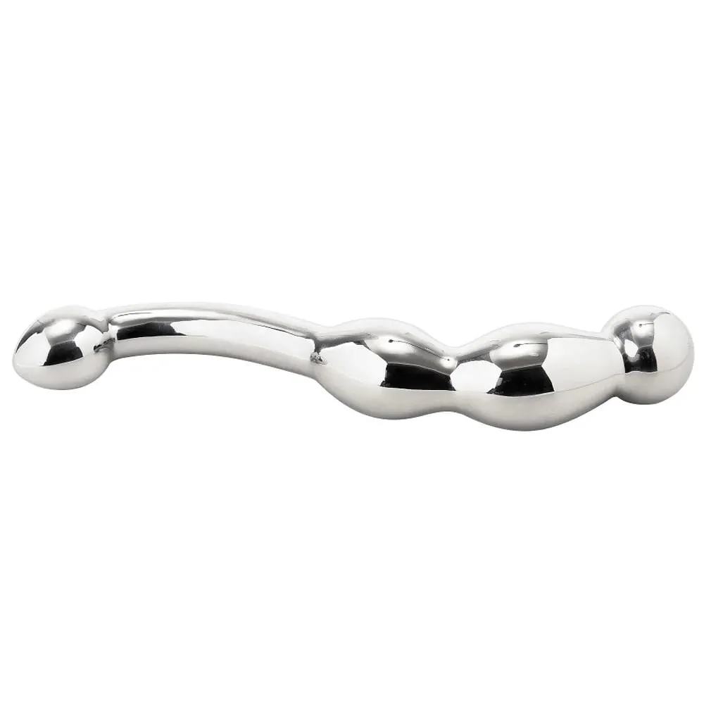 Stainless Steel Double Dildo G Spot Massager Metal Heavy Anal Beads Butt Plug Dildo Fake Penis Sex Toy For Man Woman