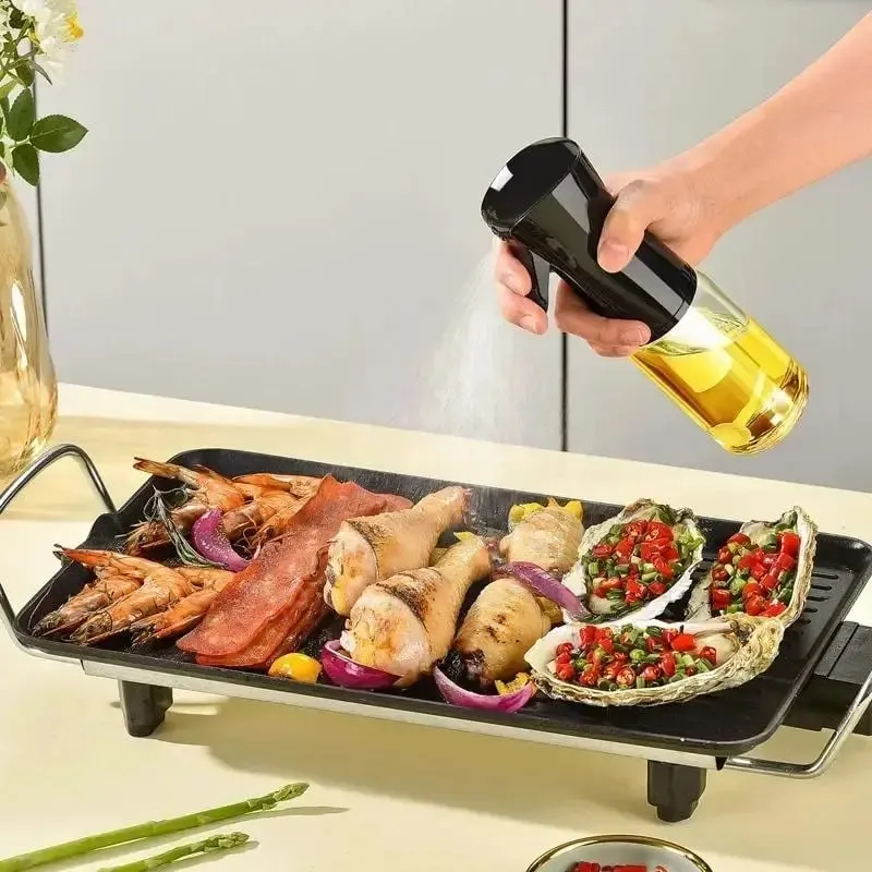 Oil Spray Bottle Pot Kitchen Household Cooking Oil Dispensers Olive Oil Sprayer Mister for Air Fryer Salad Baking