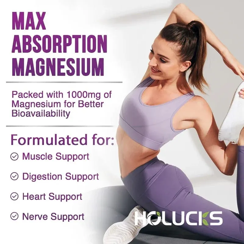 Yimiduk Premium Magnesium Citrate Supplement for Healthy Blood Pressure Bone Density & Overall Wellness Nervous System Vegan