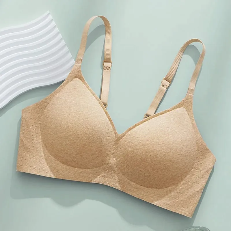 Lingerie feminina para bustos pequenos, efeito levantador e franzido, suporte lateral para os seios, sem armação, anti-flacidez, minimiza bustos grandes