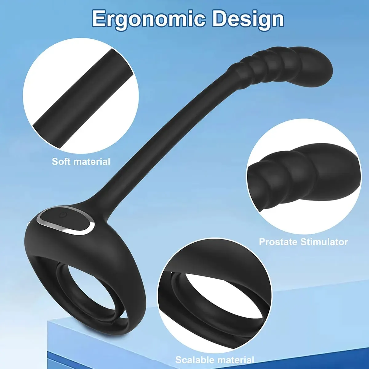 APP Remote Control Cockring Ring Vibrator for Men Testicle Massage Prostate Stimulate Anal Butt Plug Masturbator Adult Sex Toy — image 5