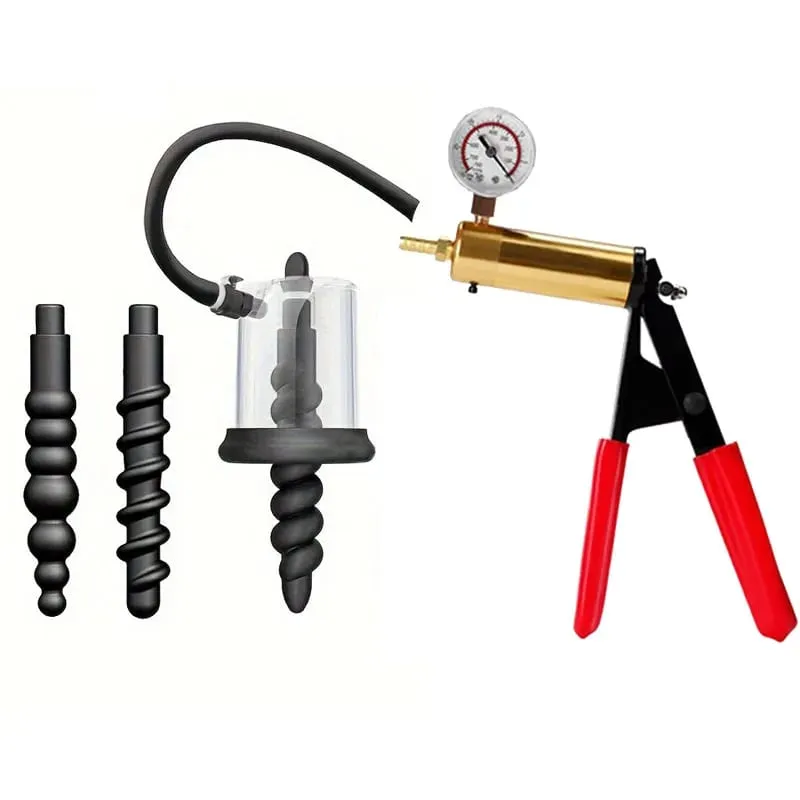 Anal Plug Vacuum Pump Prostate Stimulator Sex Toys for Men Women Adult Powerful Suction Manual Anus Dilator Butt Plug Set