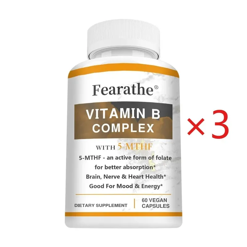 Vitamin B Complex Supplements (B12 B1 B2 B3 B5 B6 B9 Folic Acid &Biotin) Immune Brain & Energy Support