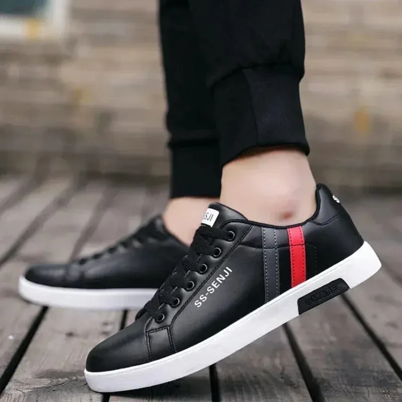 Size 48 Mens Shoes High Quality Men Sneakers Leather Outdoor Casual Shoe Mens Vulcanized Shoes Trendy Men Shoes Tenis Masculino