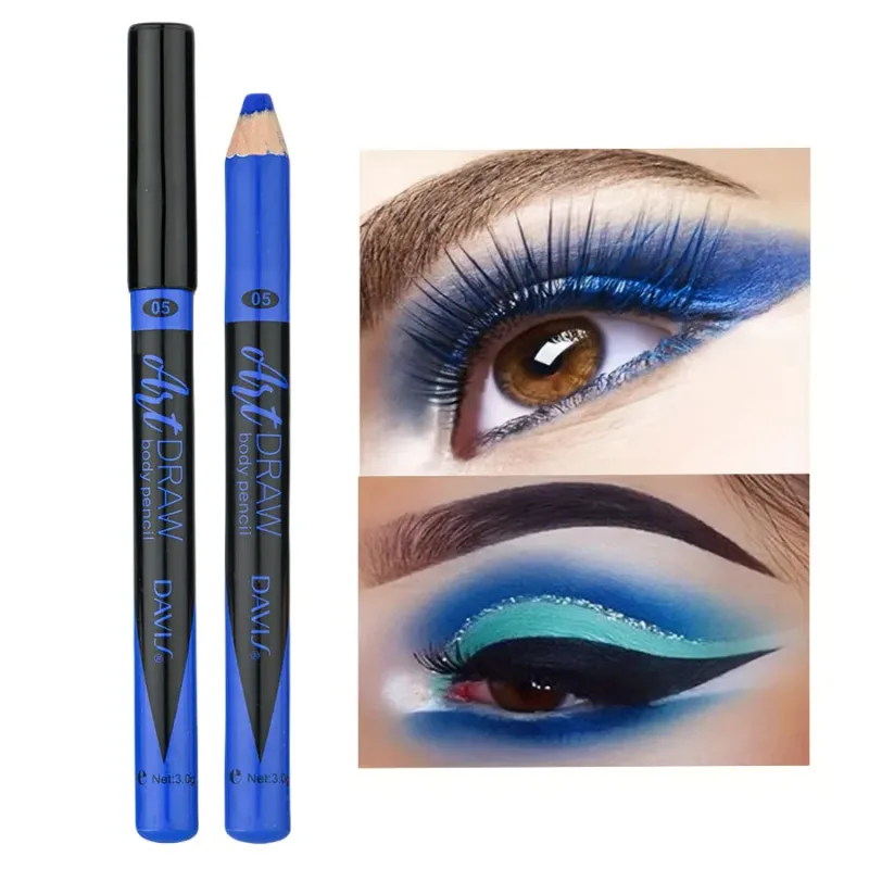 15 Farben Eyeliner Lip Liner Stift Schwarz Blau Mehrfarbig Metallic Perlmutt Glitzer Matt Finish Punk Smokey Style Augen Make-up Stift