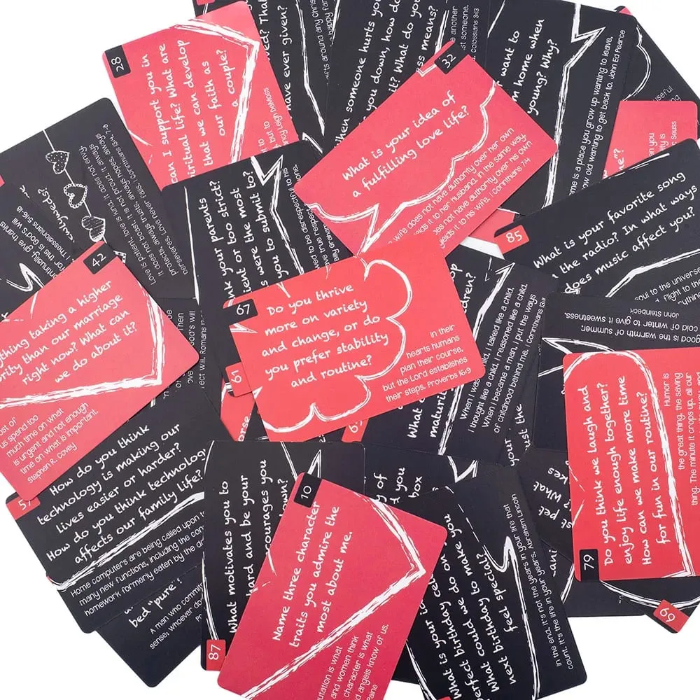 Conversation Starters for Husbands and Wives Couple Game Cards Set for Bedroom Communication and Fun Board Game