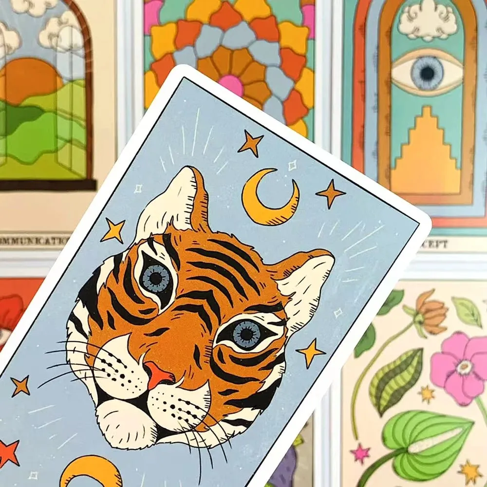 60 Pcs Modern Style Oracle Cards Unique Mystic Designs High-Quality Cardstock Perfect For Divination & Gift Giving