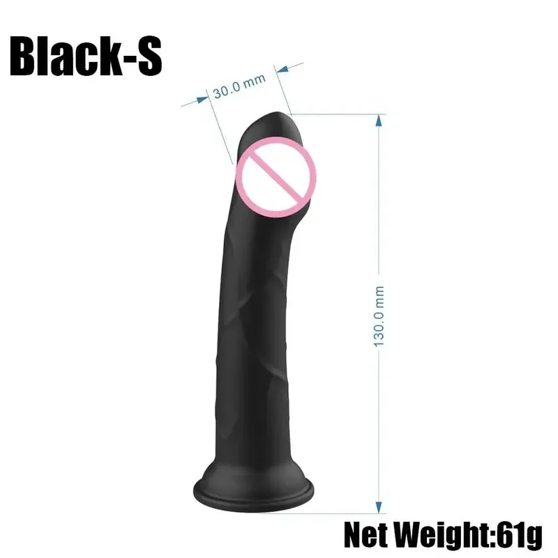 Realistic Small Silicone Jelly Dildo for Women with Suction Cup Strapon Compatible Anal Plug Adult Sex Toy for Women