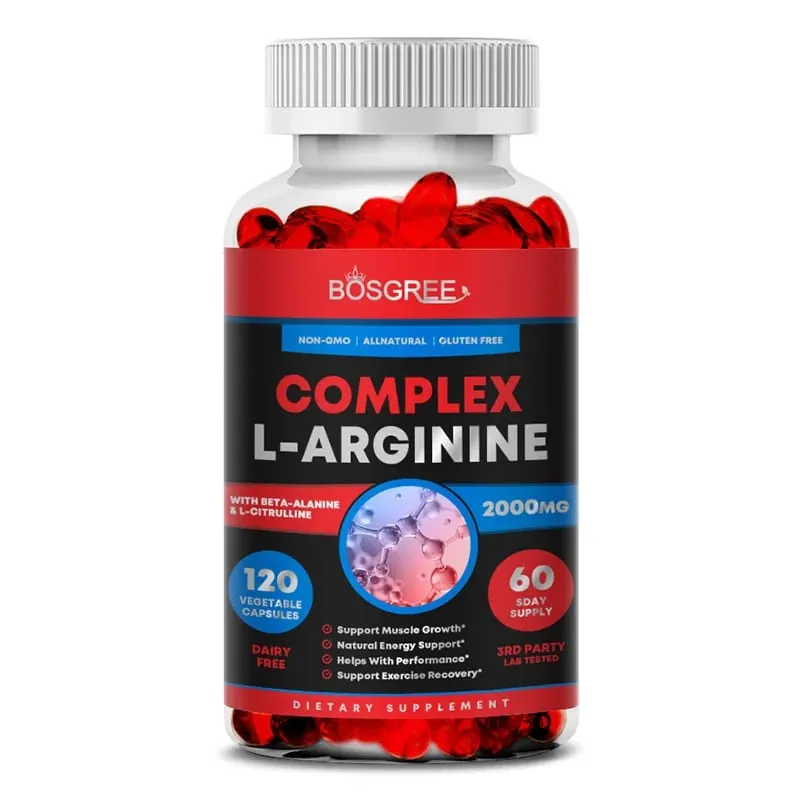 L-Arginine Supplement Helps Build Muscle& Supports Blood Flow Circulation Nutrient Delivery-Heart Health- Exercise Performance
