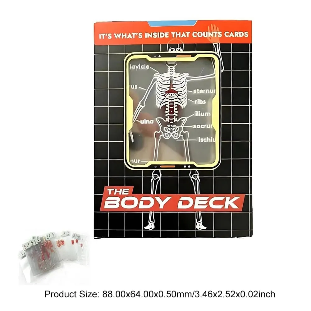 Body Deck 52 Sheets Playing Cards Interesting Human Anatomy Playing Cards Physical Examination Medical Card Teacher Students