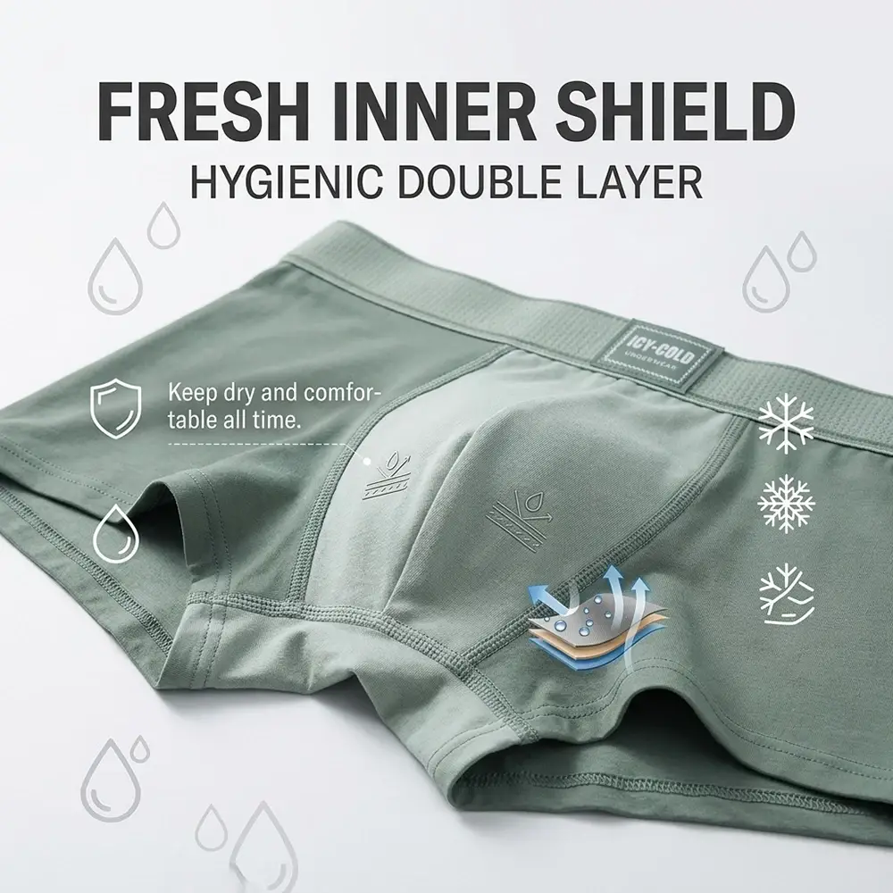 1/3 Uds. Boxers transpirables refrescantes de verano para Hombre, bragas de seda de hielo a rayas con ondas sólidas a la moda para Hombre, ropa interior de alta elasticidad para Hombre