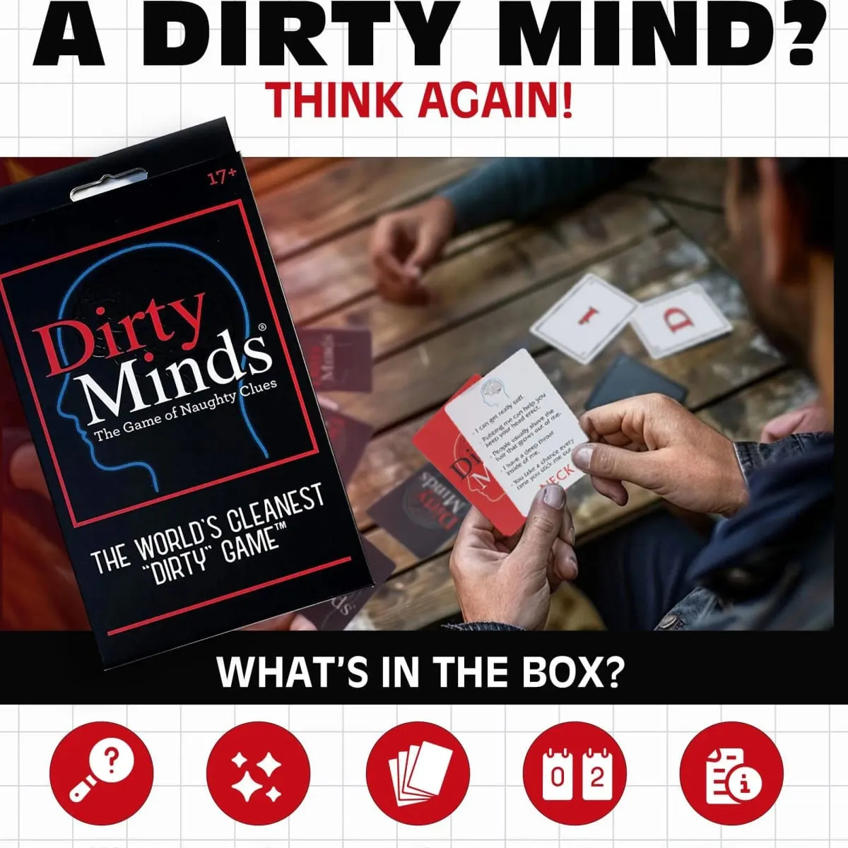 English Dirty Minds Card Game Hilariously Twisted Party Card Games Bachelorette Parties Perfect for Game Night Naughty