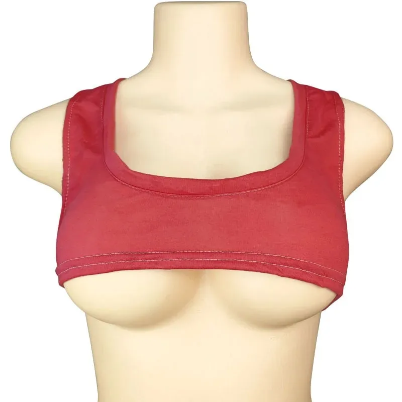 Y2k Europese en Amerikaanse ultrakorte mouwloze vest met lage ronde hals, T-shirt met sexy borstomhulsel en zichtbaar navelvest