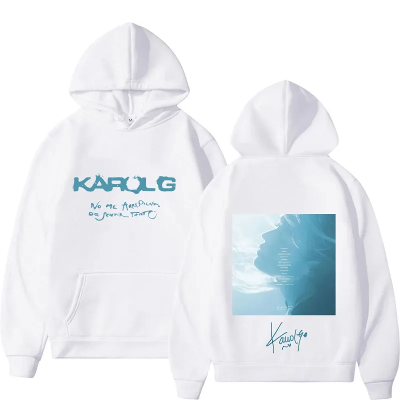 Karol G Album No Me Arrepiento De Sentir Tanto 2026 Hoodie Men Women Vintage Fashion Pullover Winter Loose Casual Sweatshirts